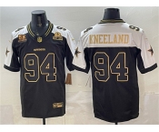 Men's Dallas Cowboys #94 Marshawn Kneeland Black Gold 2025 F.U.S.E. With 5x Super Bowl Champions & Established In 1960 Patch Vapor Limited Stitched Footbal
