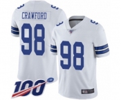 Men's Dallas Cowboys #98 Tyrone Crawford White Vapor Untouchable Limited Player 100th Season Football Jersey