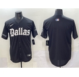 Men's Dallas Cowboys Blank Black 'Gothic Lone Star Edition' Limited Stitched Baseball Jersey
