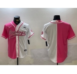 Men's Dallas Cowboys big logo Red White With Patch Cool Base Stitched Baseball Jersey
