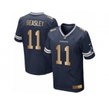 Men's Nike Dallas Cowboys #11 Cole Beasley Limited  Navy Gold Team Color NFL Jersey