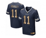 Men's Nike Dallas Cowboys #11 Cole Beasley Limited  Navy Gold Team Color NFL Jersey