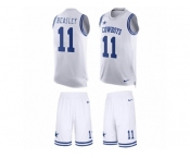 Men's Nike Dallas Cowboys #11 Cole Beasley Limited White Tank Top Suit NFL Jersey