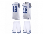 Men's Nike Dallas Cowboys #12 Roger Staubach Limited White Tank Top Suit NFL Jersey