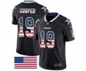 Men's Nike Dallas Cowboys #19 Amari Cooper Limited Black Rush USA Flag NFL Jersey