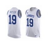 Men's Nike Dallas Cowboys #19 Brice Butler Limited White Player Name & Number Tank Top NFL Jersey