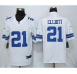 Men's Nike Dallas Cowboys #21 Ezekiel Elliott Limited White NFL Jersey