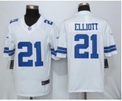 Men's Nike Dallas Cowboys #21 Ezekiel Elliott Limited White NFL Jersey