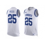 Men's Nike Dallas Cowboys #25 Xavier Woods Limited White Player Name & Number Tank Top NFL Jersey