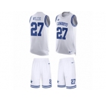 Men's Nike Dallas Cowboys #27 J.J. Wilcox Limited White Tank Top Suit NFL Jersey