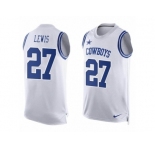 Men's Nike Dallas Cowboys #27 Jourdan Lewis Limited White Player Name & Number Tank Top NFL Jersey