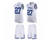 Men's Nike Dallas Cowboys #27 Jourdan Lewis Limited White Tank Top Suit NFL Jersey