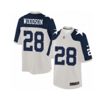 Men's Nike Dallas Cowboys #28 Darren Woodson Limited White Throwback Alternate NFL Jersey