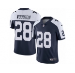 Men's Nike Dallas Cowboys #28 Darren Woodson Vapor Untouchable Limited Navy Blue Throwback Alternate NFL Jersey