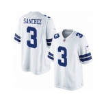 Men's Nike Dallas Cowboys #3 Mark Sanchez Limited White NFL Jersey