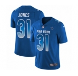Men's Nike Dallas Cowboys #31 Byron Jones Limited Royal Blue NFC 2019 Pro Bowl NFL Jersey
