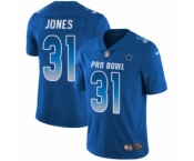 Men's Nike Dallas Cowboys #31 Byron Jones Limited Royal Blue NFC 2019 Pro Bowl NFL Jersey