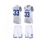 Men's Nike Dallas Cowboys #33 Tony Dorsett Limited White Tank Top Suit NFL Jersey