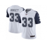 Men's Nike Dallas Cowboys #33 Tony Dorsett White Stitched NFL Limited Rush Jersey