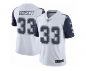 Men's Nike Dallas Cowboys #33 Tony Dorsett White Stitched NFL Limited Rush Jersey