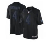 Men's Nike Dallas Cowboys #4 Dak Prescott Limited Black Impact NFL Jersey