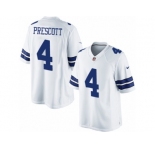 Men's Nike Dallas Cowboys #4 Dak Prescott Limited White NFL Jersey