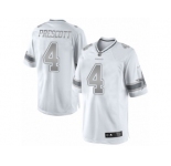 Men's Nike Dallas Cowboys #4 Dak Prescott Limited White Platinum NFL Jersey