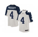 Men's Nike Dallas Cowboys #4 Dak Prescott Limited White Throwback Alternate NFL Jersey