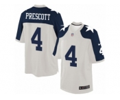 Men's Nike Dallas Cowboys #4 Dak Prescott Limited White Throwback Alternate NFL Jersey