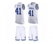 Men's Nike Dallas Cowboys #41 Keith Smith Limited White Tank Top Suit NFL Jersey