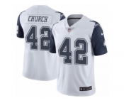 Men's Nike Dallas Cowboys #42 Barry Church Limited White Rush NFL Jersey