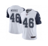 Men's Nike Dallas Cowboys #46 Alfred Morris Limited White Rush NFL Jersey
