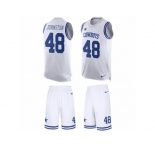 Men's Nike Dallas Cowboys #48 Daryl Johnston Limited White Tank Top Suit NFL Jersey