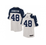 Men's Nike Dallas Cowboys #48 Daryl Johnston White Limited Alternate Throwback Jersey