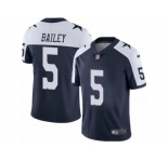 Men's Nike Dallas Cowboys #5 Dan Bailey Vapor Untouchable Limited Navy Blue Throwback Alternate NFL Jersey