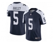 Men's Nike Dallas Cowboys #5 Dan Bailey Vapor Untouchable Limited Navy Blue Throwback Alternate NFL Jersey