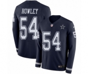 Men's Nike Dallas Cowboys #54 Chuck Howley Limited Navy Blue Therma Long Sleeve NFL Jersey