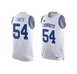 Men's Nike Dallas Cowboys #54 Jaylon Smith Limited White Player Name & Number Tank Top NFL Jersey