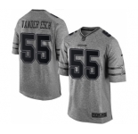 Men's Nike Dallas Cowboys #55 Leighton Vander Esch Limited Gray Gridiron NFL Jersey