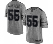 Men's Nike Dallas Cowboys #55 Leighton Vander Esch Limited Gray Gridiron NFL Jersey