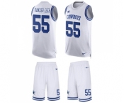 Men's Nike Dallas Cowboys #55 Leighton Vander Esch Limited White Tank Top Suit NFL Jersey