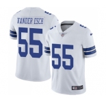 Men's Nike Dallas Cowboys #55 Leighton Vander Esch White Vapor Untouchable Limited Player NFL Jersey