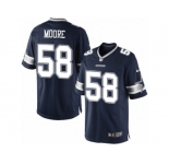 Men's Nike Dallas Cowboys #58 Damontre Moore Limited Navy Blue Team Color NFL Jersey