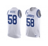 Men's Nike Dallas Cowboys #58 Damontre Moore Limited White Player Name & Number Tank Top NFL Jersey