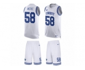Men's Nike Dallas Cowboys #58 Damontre Moore Limited White Tank Top Suit NFL Jersey