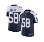Men's Nike Dallas Cowboys #58 Damontre Moore Vapor Untouchable Limited Navy Blue Throwback Alternate NFL Jersey