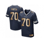 Men's Nike Dallas Cowboys #70 Zack Martin Limited  Navy Gold Team Color NFL Jersey
