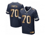 Men's Nike Dallas Cowboys #70 Zack Martin Limited  Navy Gold Team Color NFL Jersey