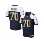 Men's Nike Dallas Cowboys #70 Zack Martin Limited  Navy Gold Throwback Alternate NFL Jersey