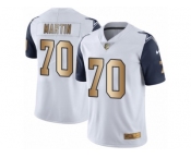 Men's Nike Dallas Cowboys #70 Zack Martin Limited White Gold Rush NFL Jersey